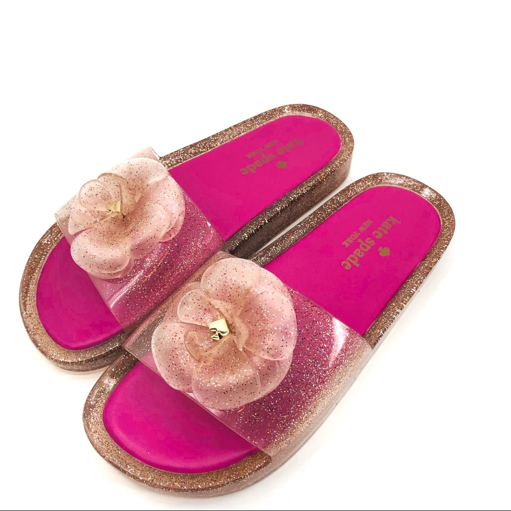NEW!! Kate Spade Jelly Flower Flip Flop Sandals - Picture 2 of 7